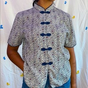 Fitted, Blue Short Sleeve shirt